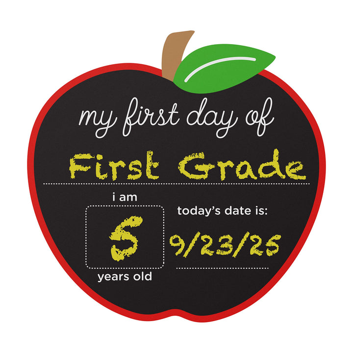 Pearhead First and Last Day of School Reversible Chalkboard, Reusable Photo Sharing Prop with Chalk, Celebrate School Memories and Milestones