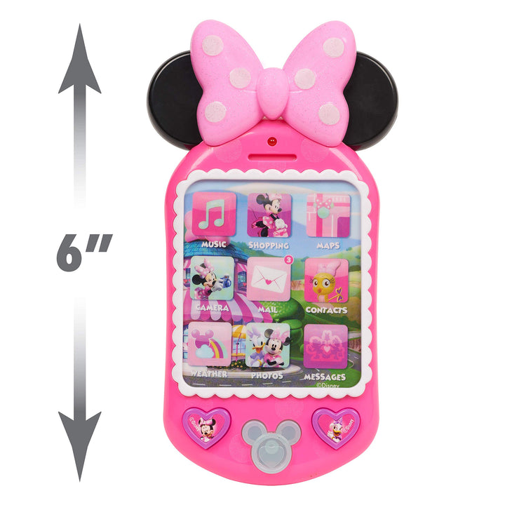 Minnie Bow-Tique Why Hello Pretend Play Cell Phone, Lights and Sounds, Kids Toys for Ages 3 Up by Just Play