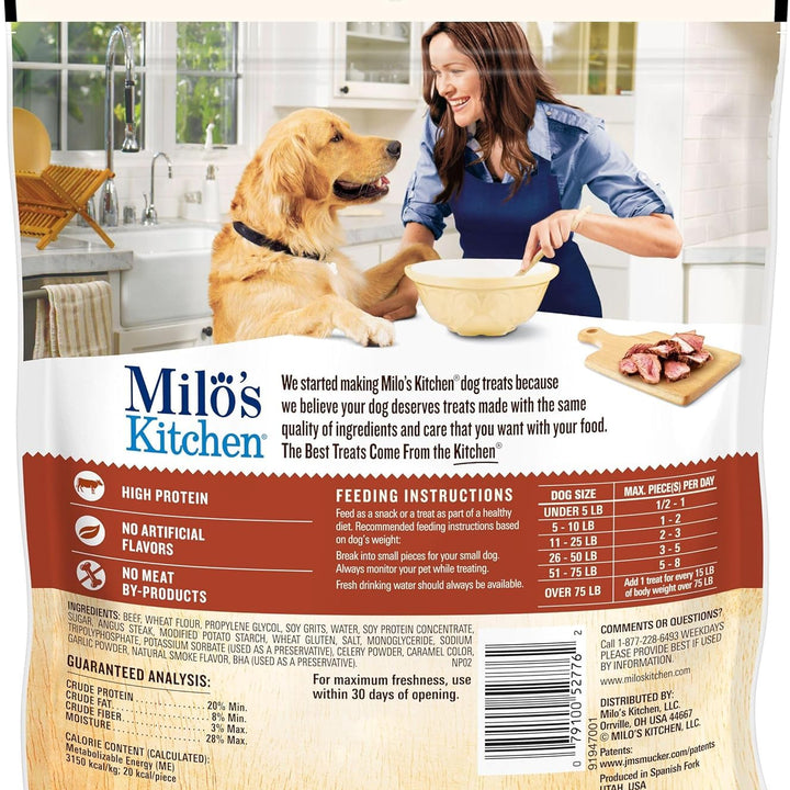 Milo's Kitchen Homestyle Dog Treats, Beef Sausage Slices, 10 Ounce, High Protein, No Artificial Flavors 10 Ounce (Pack of 1)