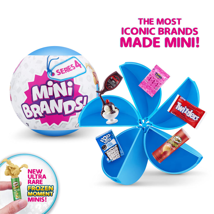 5 Surprise Mini Brands Collector's Kit by ZURU - Kids Toy, Great Includes Real Miniature Collectibles, 3 Mystery Capsules + 1 Case, ( Exclusive) Series 4