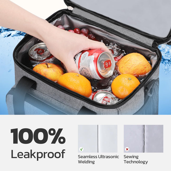 Maelstrom Lunch Box for Men,Insulated Lunch Bag Women/Men,Leakproof Lunch Cooler Bag,Lunch Tote Bag for Work,Medium,Dark Grey