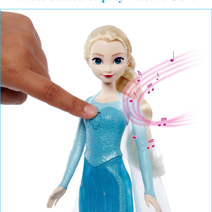 Mattel Disney Frozen Toys, Singing Elsa Doll with Signature Clothing, Sings “Let It Go” from the Movie Frozen Signature Elsa