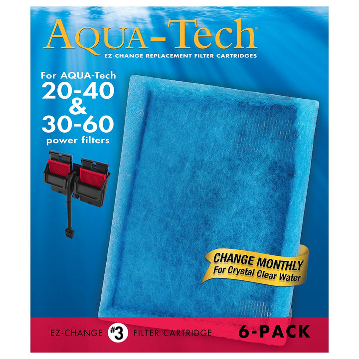 Aqua-Tech EZ-Change Aquarium Filter Cartridge EZ #3 - 6 Count (Pack of 1)