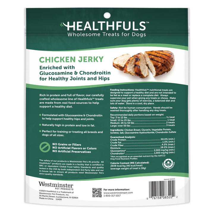 Healthfuls Chicken Jerky Dog Treats with Glucosamine & Chondroitin, 16oz