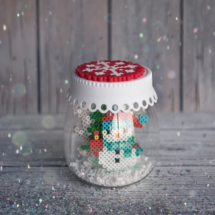 Perler Waterless Snow Globe Christmas Fused Bead Kit for Kids and Adults, Pattern Sizes Vary, 1206 Piece Perler Waterless Snow Globe