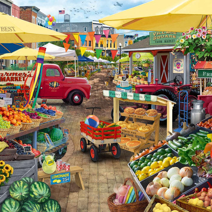 Wonder Forge Farmer's Market Day 1000 Piece Jigsaw Puzzle for Adults | Unique, Perfectly-Fitting Pieces | Fun, Vibrant Imagery |  Exclusive