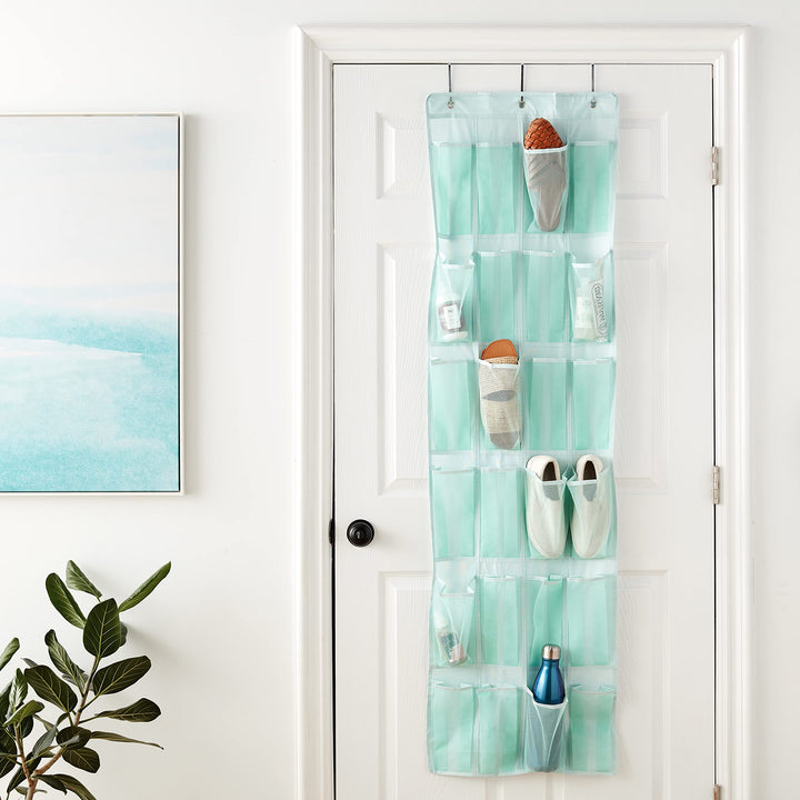 Basics Over the Door Organizer with 24 Pockets - Jade Green