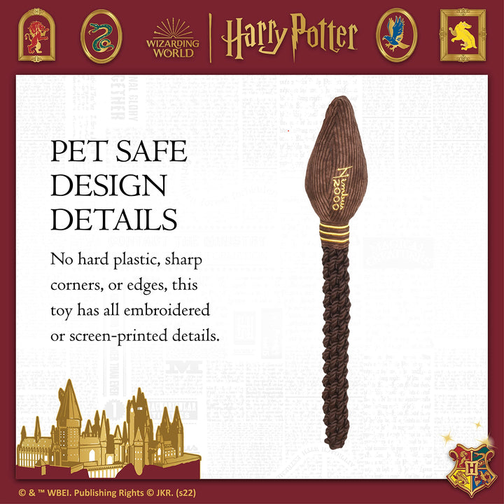 Harry Potter Nimbus 2000 Rope Pet Toy | Rope Tug Toy for Dogs Nimbus 2000 | Nimbus 2000 Dog Toy for Tugging with Crinkle and Squeaker | Rope Dog Toy for Pets Nimbus Rope 24 inch