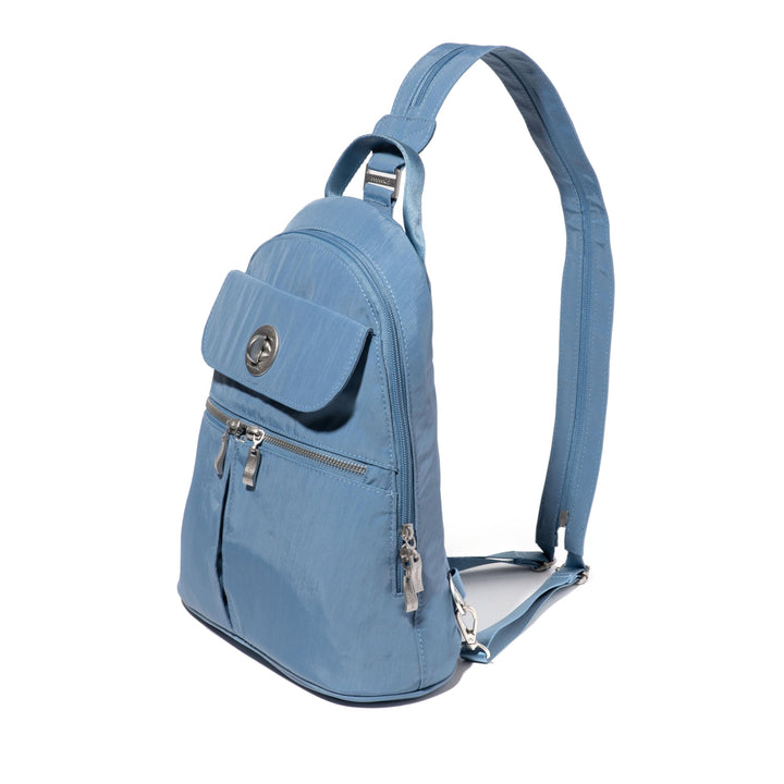 Baggallini Naples Convertible Backpack - Convertible Cross body Bag for Women with Adjustable Shoulder Straps One Size Cornflower