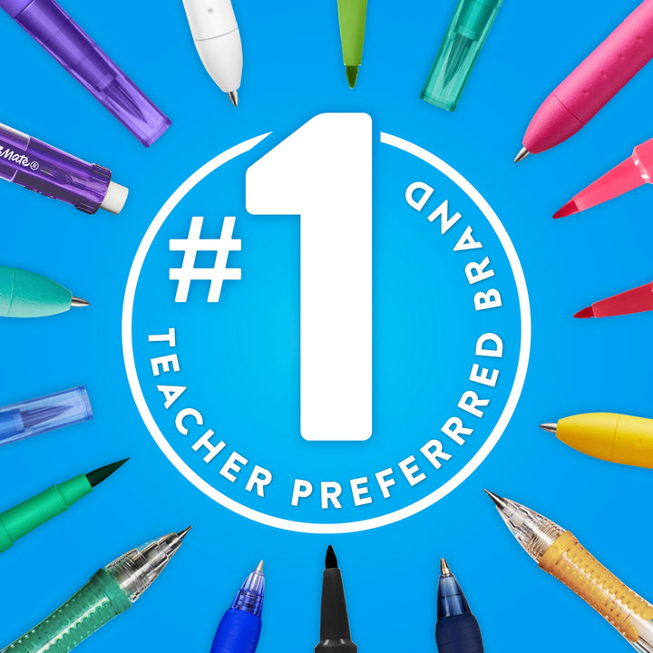 Paper Mate Flair Felt Tip Pens, Medium Point (0.7mm), Black, 4 Count