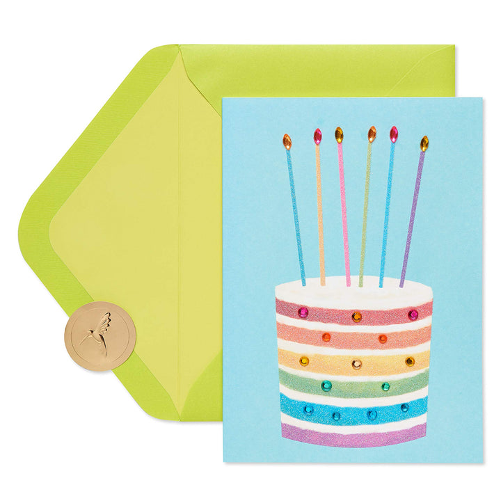 Papyrus Birthday Card (It's Your Day) Rainbow Cake