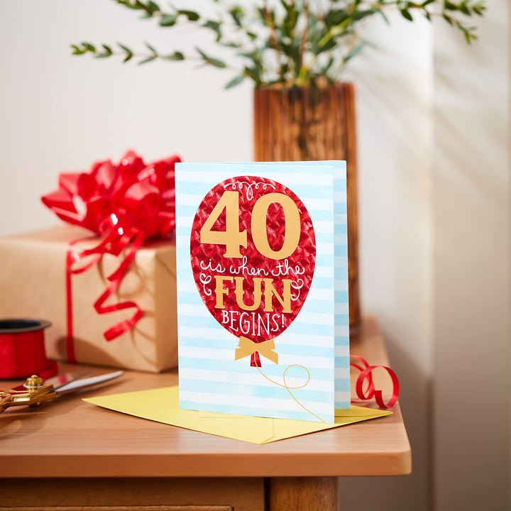 American Greetings 40th Birthday Card (When The Fun Begins)