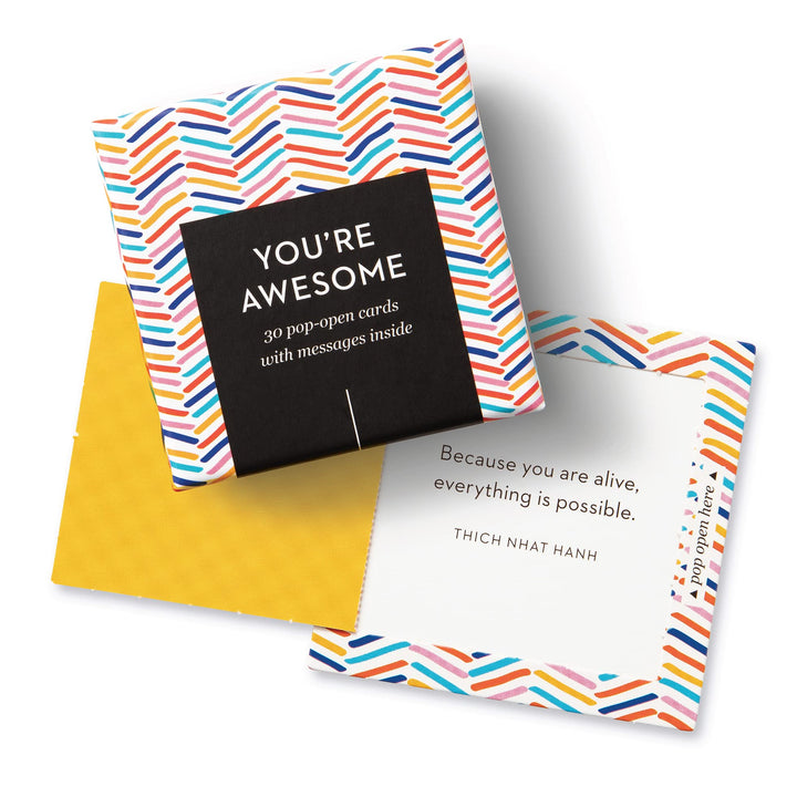 Compendium ThoughtFulls Pop-Open Cards — 2-Pack of You're Awesome, You Matter — 60 Pop-Open Cards, Each with a Different Message Inside 2-Pack - You're Awesome and You Matter