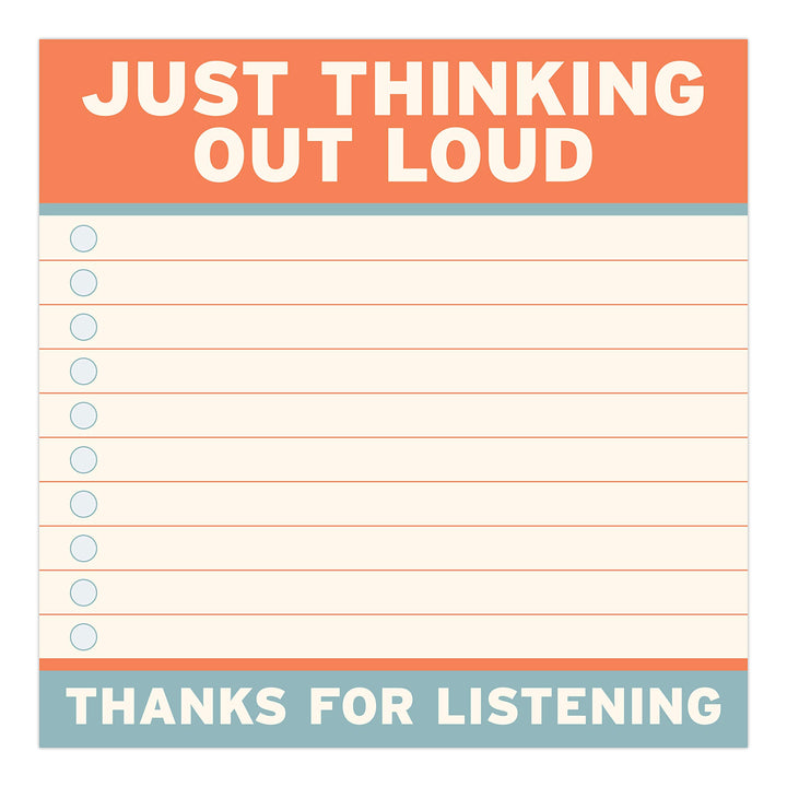 1-Count Knock Knock Thinking Out Loud Large Sticky Notes (4 x 4-inches) 1-Count