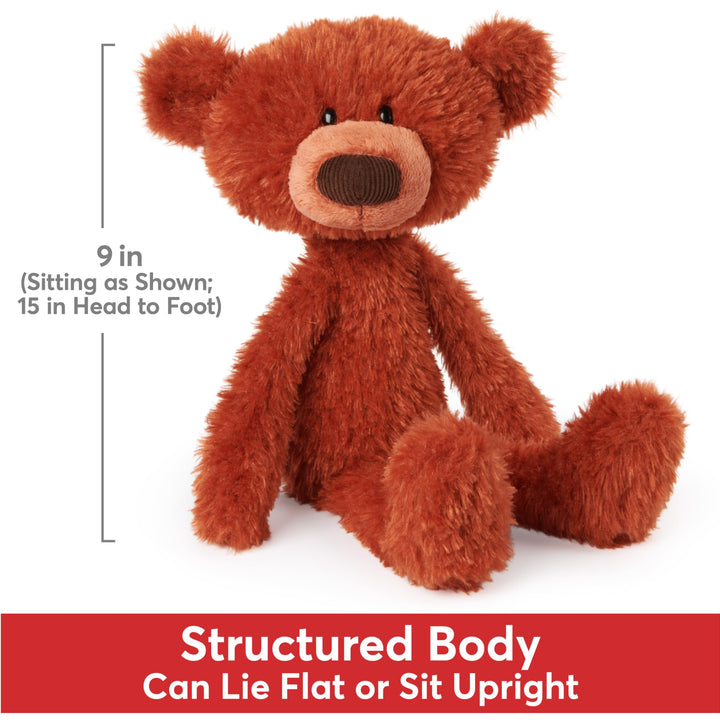 GUND Toothpick Pumpkin Pie, Teddy Bear Stuffed Animal for Ages 1 and Up, Pumpkin Orange, 15” Toothpick Bear (Pumpkin)