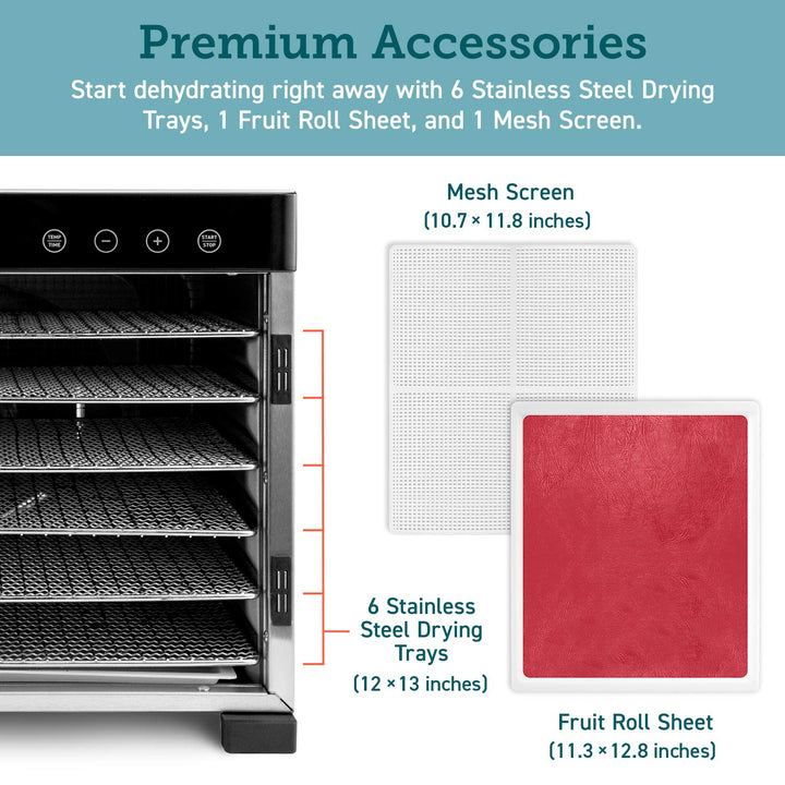 COSORI Food Dehydrator Accessories, Fruit Leather Roll Sheets for 6 Tray CP267-FD Only, BPA-Free, C267-2FR, 2 Pack