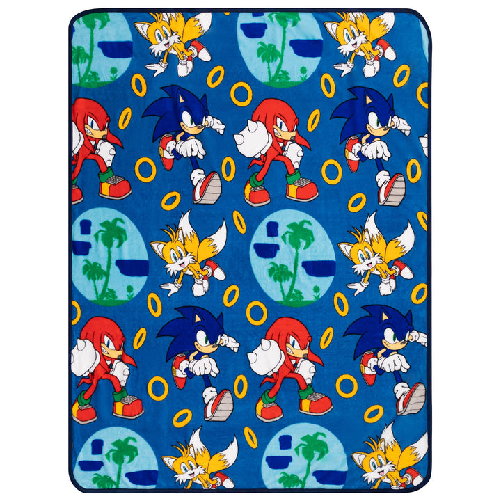 Franco Kids Bedding Super Soft Plush Throw Blanket, 46 in x 60 in, Sonic The Hedgehog, Anime