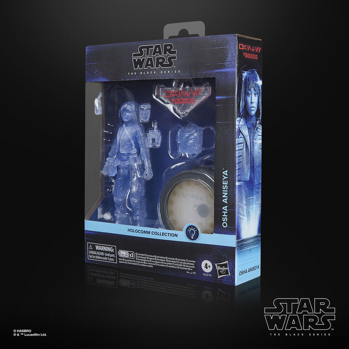 STAR WARS The Black Series Holocomm Collection OSHA Aniseya, Collectible 6 Inch Action Figure with Light-Up Holopuck