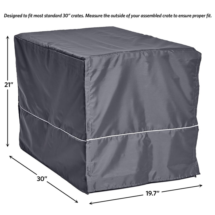 Midwest Dog Crate Cover, Privacy Dog Crate Cover Fits Midwest Dog Crates, Machine Wash & Dry 30-Inch Light Gray