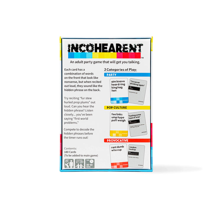 WHAT DO YOU MEME? Incohearent Fresh Phrases Expansion Pack - Designed to be Added to Incohearent Core Game Expansion Pack #1