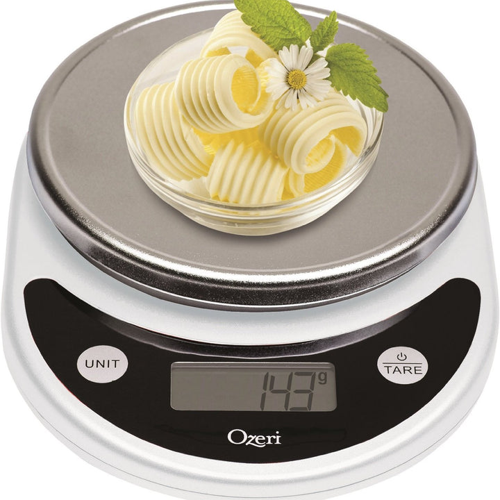 Ozeri Pronto Digital Multifunction Kitchen and Food Scale, Black on White