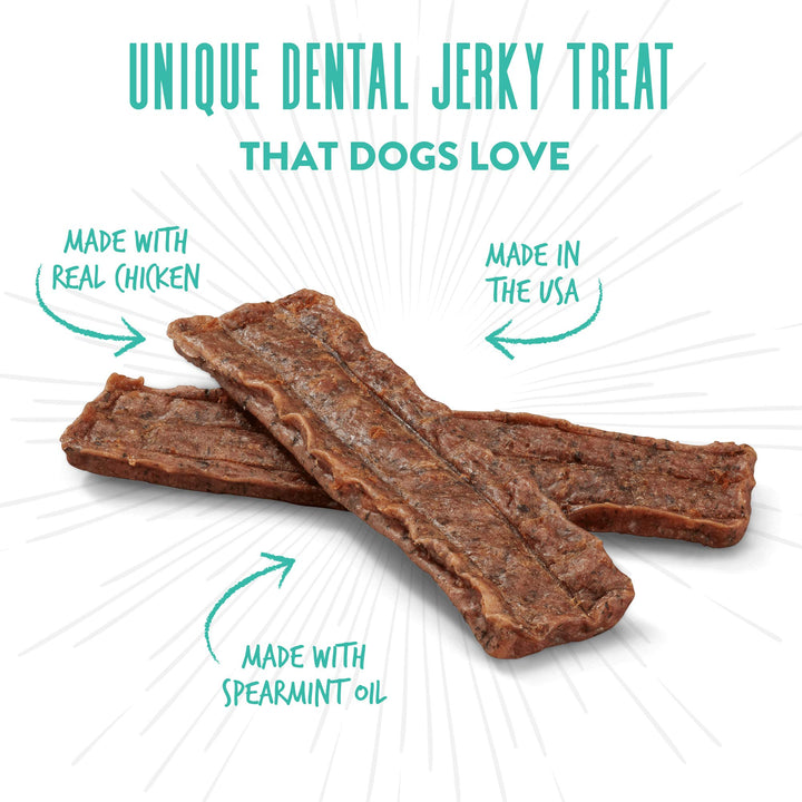 DOGSWELL Dog Dental Care Treats Made in USA Only, Grain Free Chicken Jerky Dog Treats, 24oz Bag 1.5 Pound (Pack of 1)