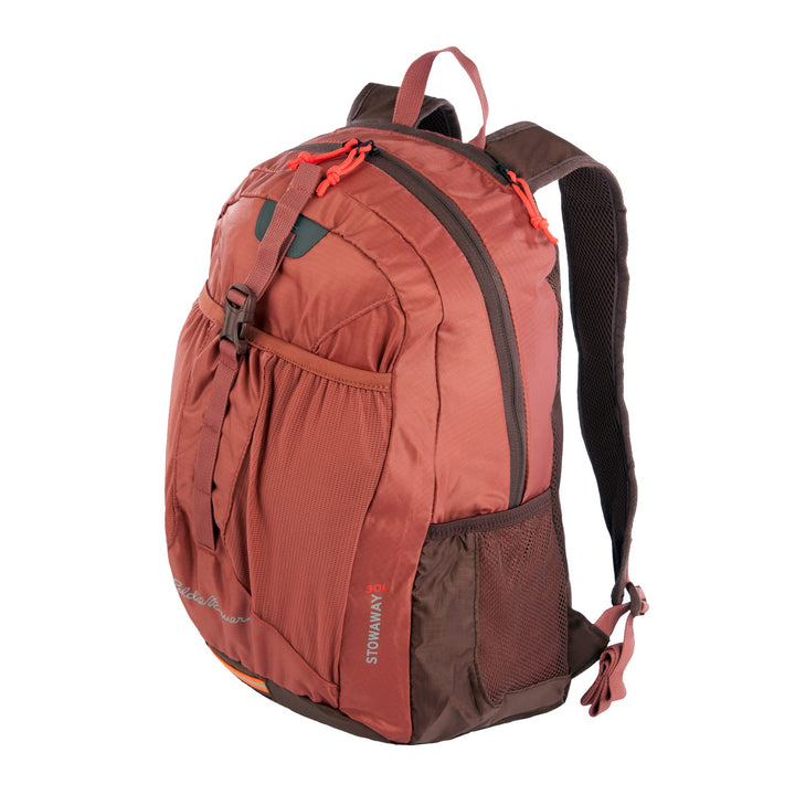 Eddie Bauer Stowaway Packable Backpack-Made from Ripstop Polyester, Maroon, 20L