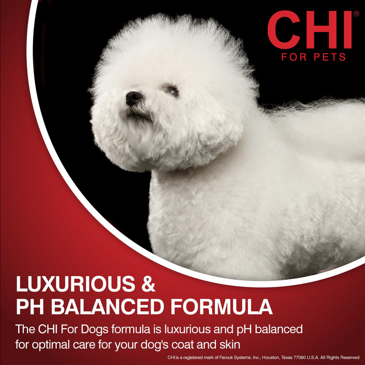 CHI for Dogs Rose Hip Oil Moisturizing Detangling Shine Spray, 6 oz | Paraben Free & pH Balanced Conditioner for Dogs | Safe for All Dogs and Made in The USA