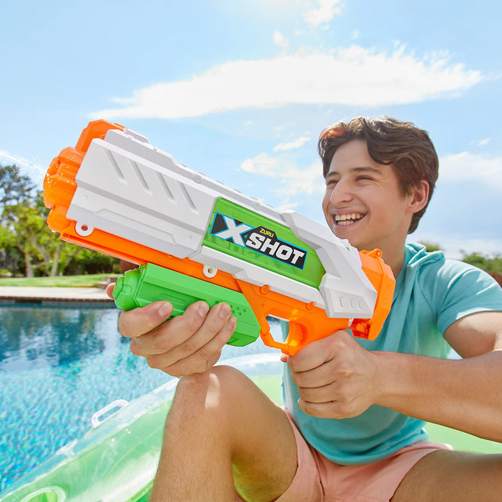 X-Shot Fast Fill Water Blaster Party Pack by ZURU - 2X Fast Fill Water Blasters 7X Stems, (210+ Self Sealing Water Balloons) Fills with Water in just 1 Second!