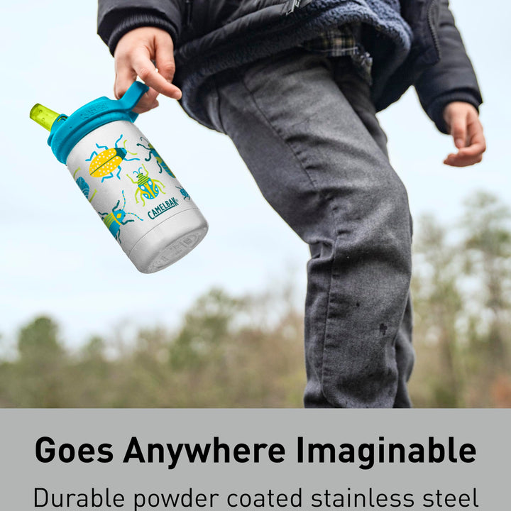 CamelBak Eddy+ Kids Water Bottle with Straw, Insulated Stainless Steel - Leak-Proof When Closed Bugs!