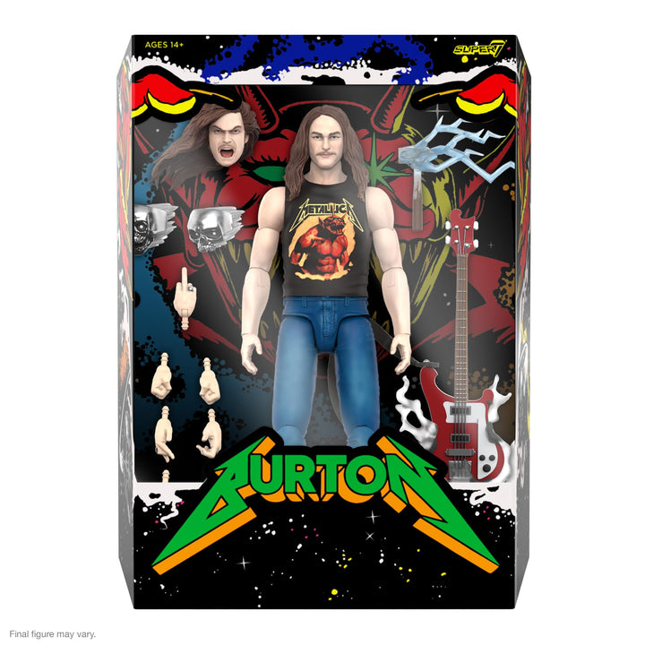 Super7 ULTIMATES! Cliff Burton (Superhero Poster) - 7" Action Figure with Accessories Heavy Metal Collectibles and Retro Toys