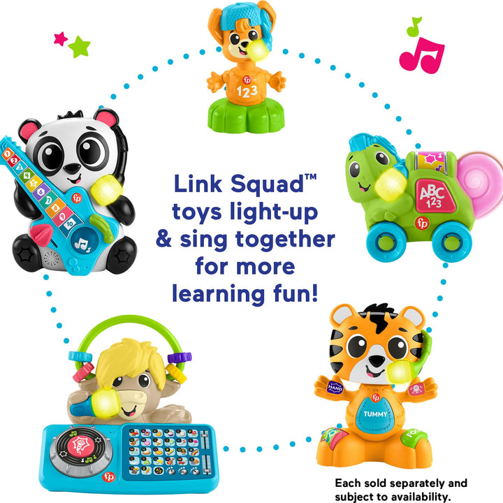 Fisher-Price Baby Learning Toy Link Squad Opposites Fox with Music & Lights for Ages 9+ Months, Compatible Only with Link Squad Items