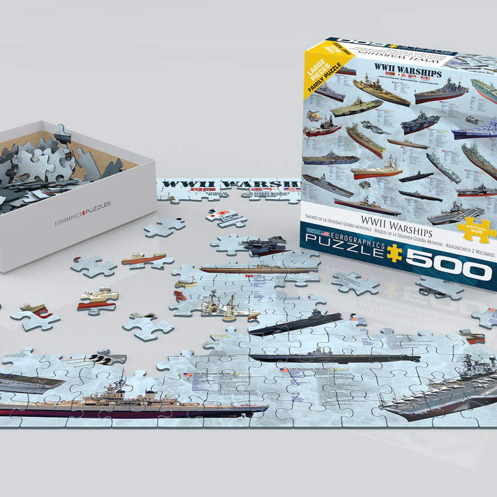 World War II Warships Puzzle, 500-Piece