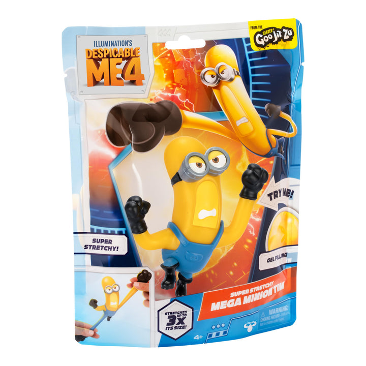 Minions Despicable ME 4 Super Stretchy Mega Tim | Heroes of Goo JIT Zu Action Figure Toys | Unique Gel Filling | Stretch him up to 3 Times his Size