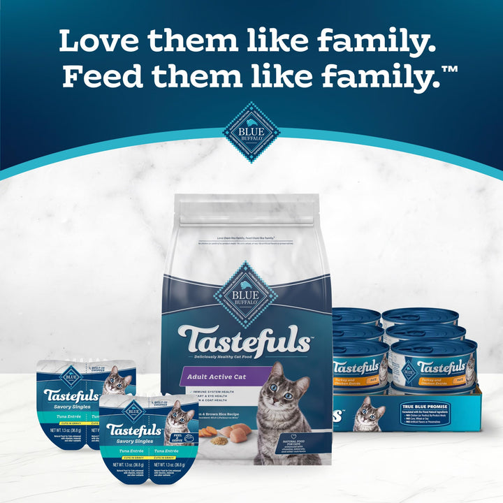 Blue Buffalo Tastefuls Natural Dry Food for Adult Cats 7+, Chicken & Brown Rice Recipe, 7-lb. Bag 7 Pound (Pack of 1)