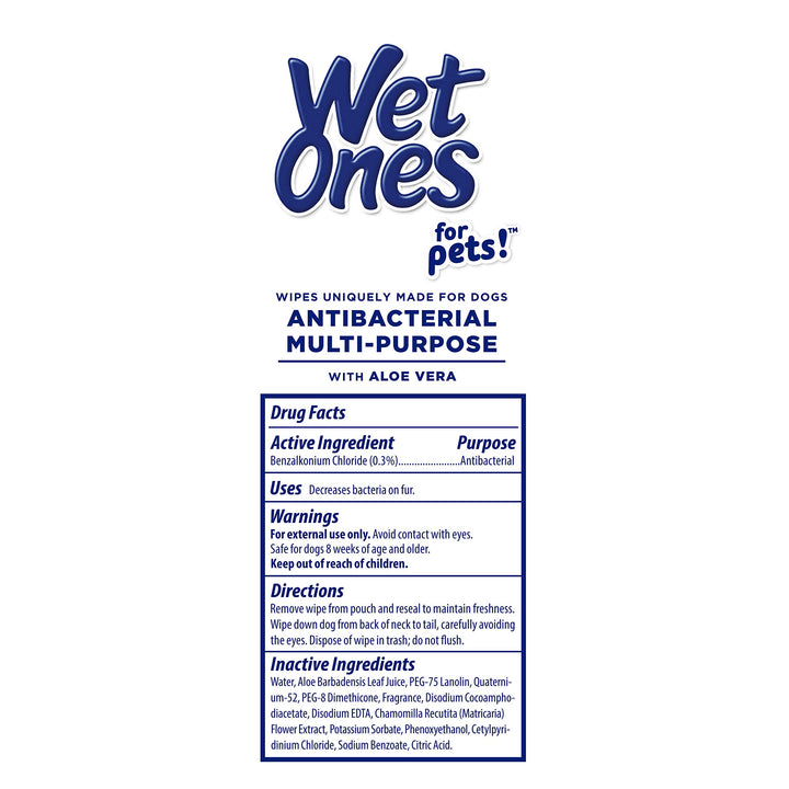 Wet Ones for Pets Multi-Purpose Dog Wipes with Aloe Vera, 30 count - 8 pack | Dog Wipes for All Dogs in Tropical Splash Scent, Wet Ones Wipes with Wet Lock Seal 30 Count (Pack of 8)