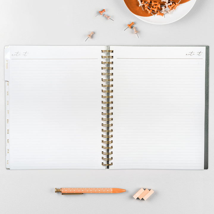 Blue Sky Life Note It 2023-2024 Academic Year Weekly and Monthly Planner Notes, 8.5" x 11", Frosted Cover, Wirebound, Hannah Frosted (142588-A24) 8.5" x 11"