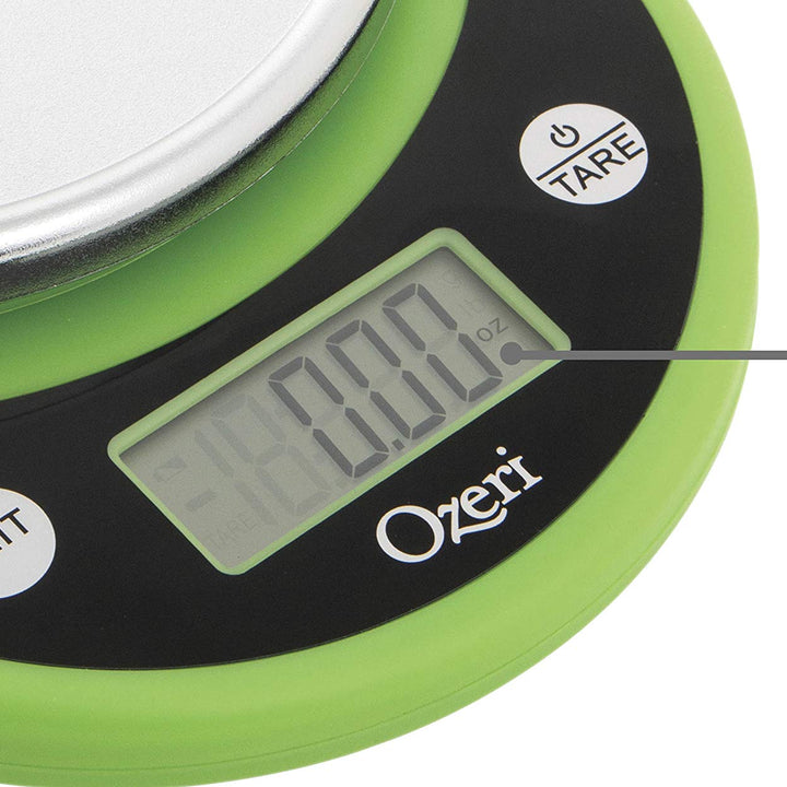 Ozeri Pronto Digital Multifunction Kitchen and Food Scale, Black on Lime