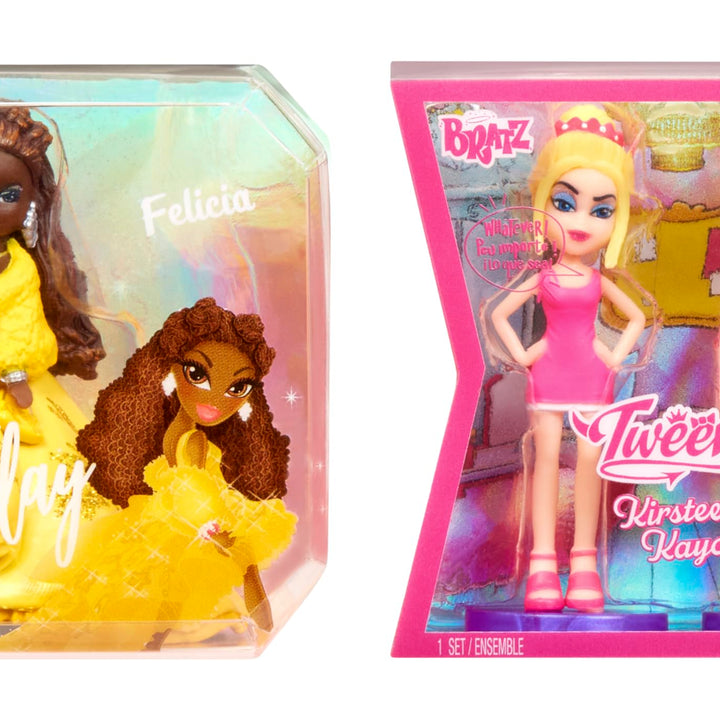 MGA's Miniverse Mini Bratz Limited Edition 2-Pack, Holiday Felicia and Tweevils Mini Figures in Display Packaging