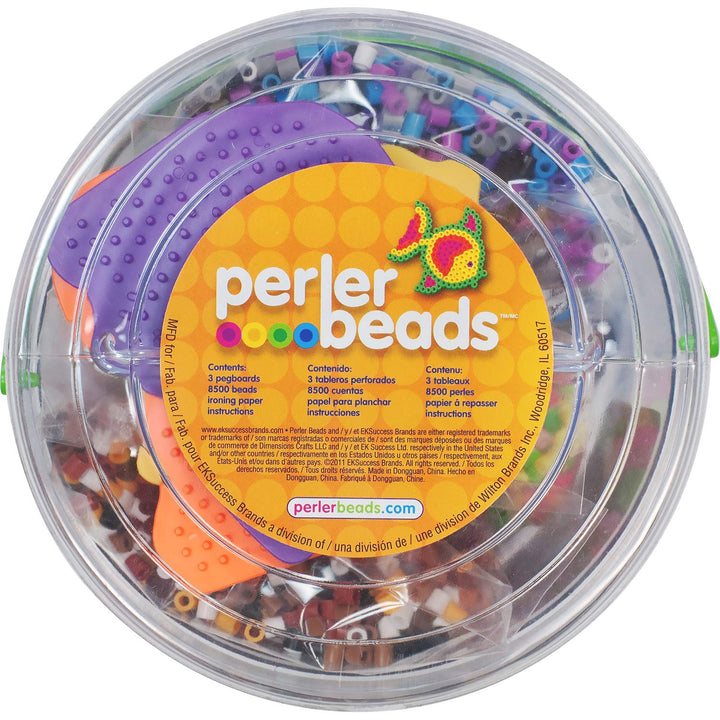 Perler Beads Pet Pals Assorted Fuse Bead Bucket, 8504 pcs, 6.5 x 6.5 x 6