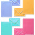 American Greetings Pastel Stationery Sheets and Colored Envelopes (80-Count) pastel purple, goldenrod, aqua, pink