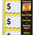 7071 Large Item Pricing Stickers, 75 Count, with Space to Write Pricing, 4" x 2.25", Yellow and White