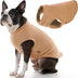 Gooby Stretch Fleece Vest Dog Sweater - Sand, Large - Warm Pullover Fleece Dog Jacket - Winter Dog Clothes for Small Dogs Boy or Girl - Dog Sweaters for Small Dogs to Dog Sweaters for Large Dogs Large Length (13.5")