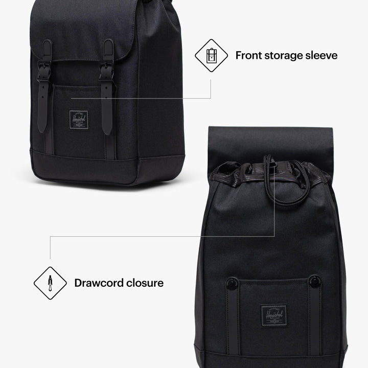 Herschel Supply Co. Herschel Retreat Mini Backpack, Black Tonal, One Size