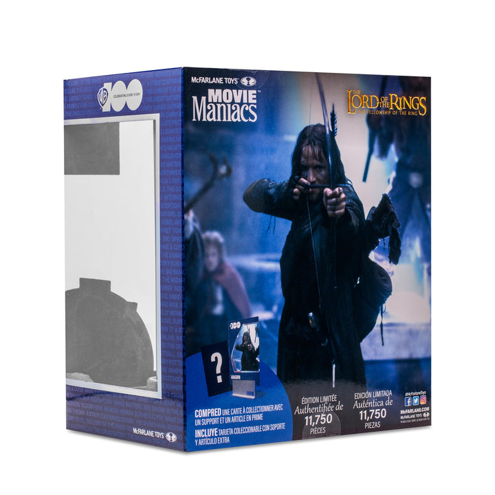 McFarlane Toys - WB 100: Aragorn (The Lord of The Rings) Movie Maniacs, 6in Posed Figure