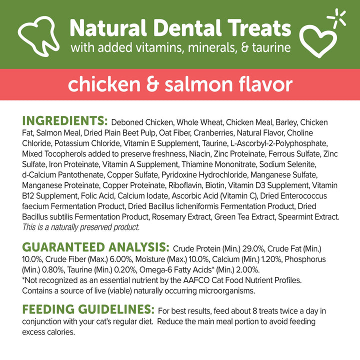 Whimzees Wellness Natural Cat Dental Treats, Chicken & Salmon Flavor, 2 Ounce 2 Ounce (Pack of 1)