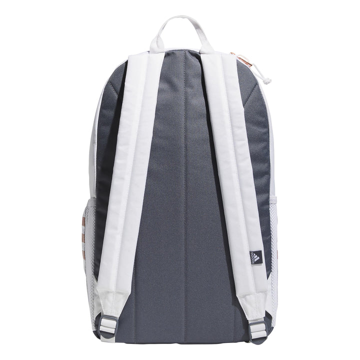 adidas Classic 3-Stripe Backpack 5.0, White/Rose Gold/Onix Grey, One Size