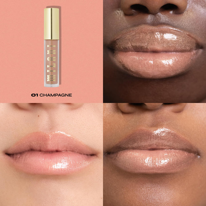 Milani Keep It Full Nourishing Lip Plumper - Champagne (0.13 Fl. Oz.) Cruelty-Free Lip Gloss for Soft, Fuller-Looking Lips