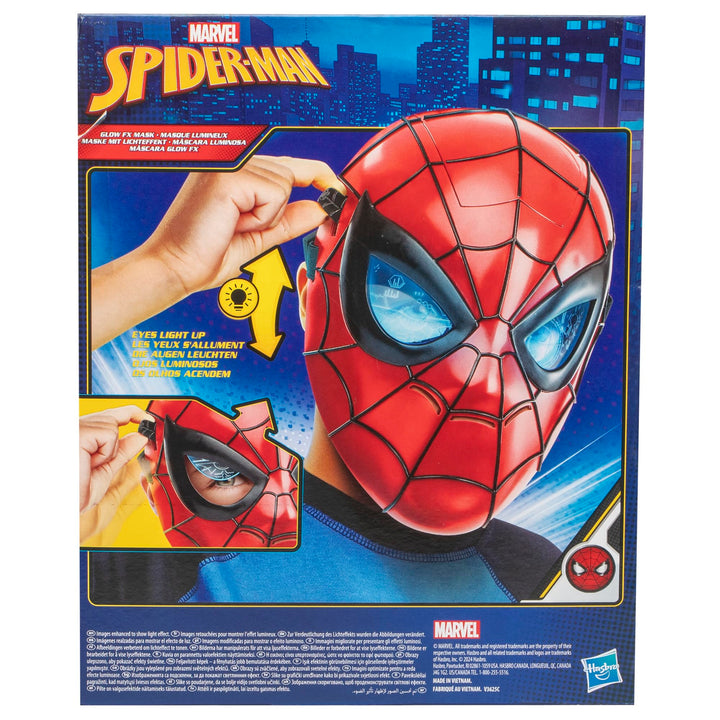 Marvel Spider-Man Glow FX Mask, Light-Up Super Hero Toys, Kids Halloween Costume, Ages 5+