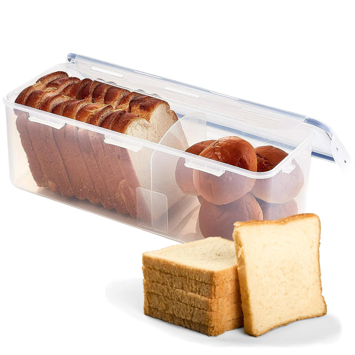 LOCK & LOCK Easy Essentials Food Storage lids/Airtight containers, BPA Free, Bread Box-21.1 Cup, Clear